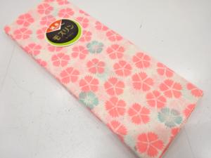 アンティーク　撫子模様　長襦袢地反物